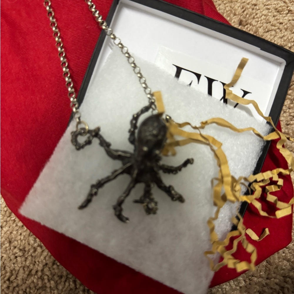 Sterling Silver Unique Octopus Pendant Necklace